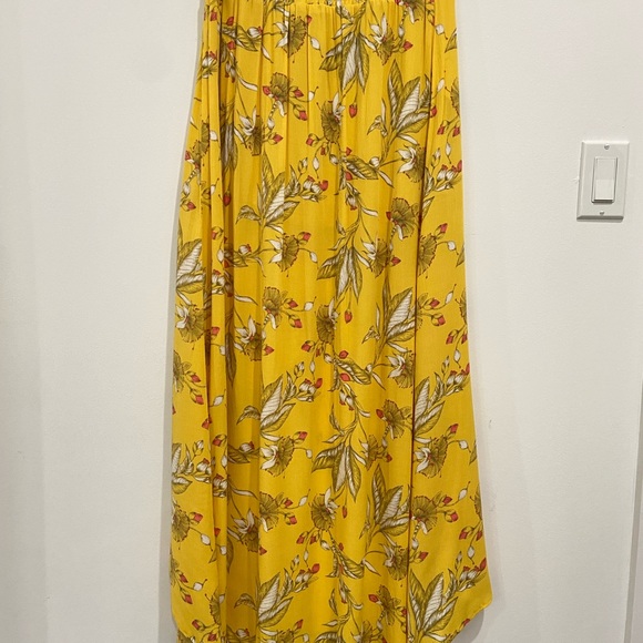 NWT Express Yellow Floral Wrap Maxi Skirt - Picture 4 of 5
